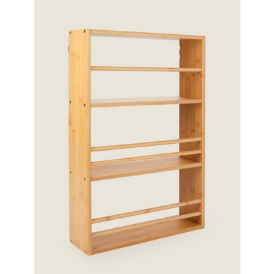 Natural Bamboo Wall Mounted Shelf