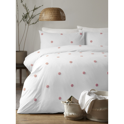 Appletree White Dot Garden Cotton Duvet Set