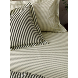 Hebden Black Striped 100% Cotton Fitted Sheet