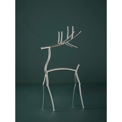 Silver Christmas Metal Deer