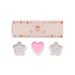 Love Life Set Of 3 Mini Candles - Home