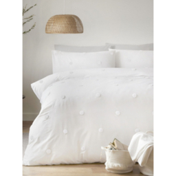 Appletree White Dot Garden Duvet Cover Set