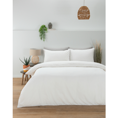 White Cotton & TENCEL Blend Duvet Set