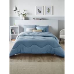 Night Lark Blue Linen Print 10.5 Tog Coverless Duvet Set