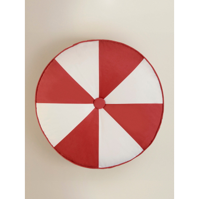 Red & White Harlequin Floor Cushion