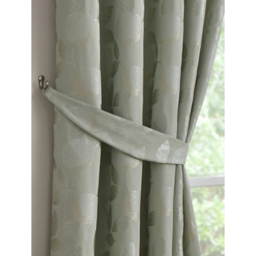 Curtina Bramford Jacquard Pair Of Curtain Tiebacks Green