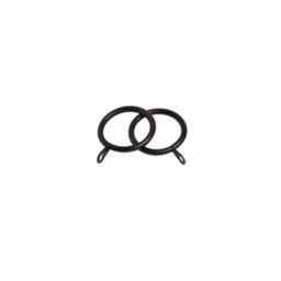 Speedy Black Pristine 25-28mm Curtain Rings - Pack of 8