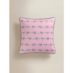 Pink Printed Bow Cushion