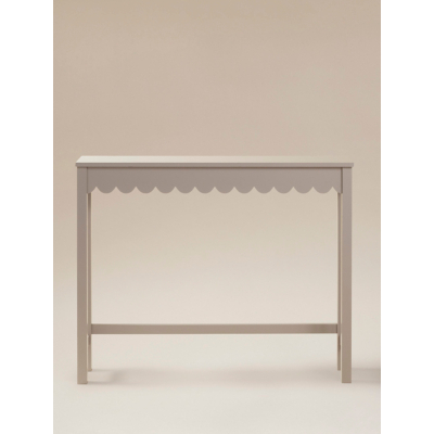 Slim Scalloped Edge Console Table