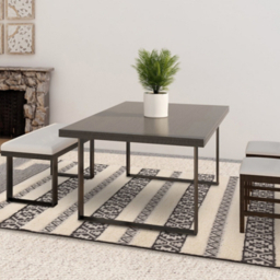 Asiatic Monty Indoor Outdoor Stripe Black Rug