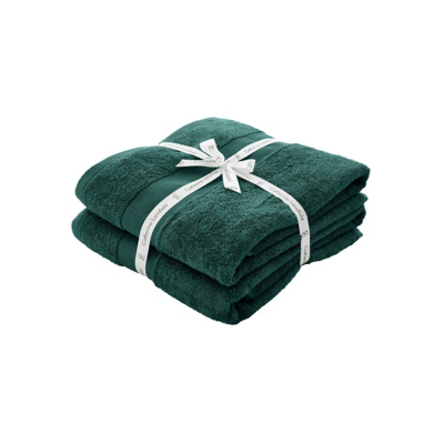 Catherine Lansfield Forest Green Antibacterial Bath Sheet - Set of 2