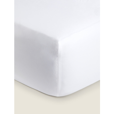 White ​​Luxuriously Soft 100% Cotton 400 Thread Count Fitted Sheet