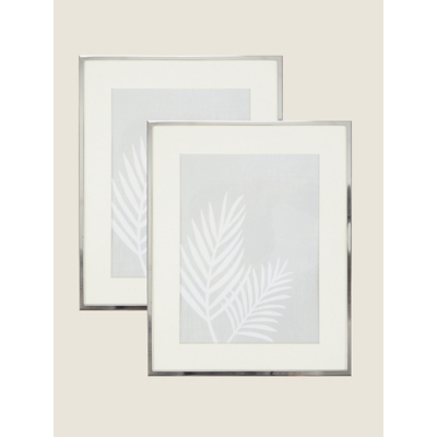 Silver-Tone Slim Photo Frame 8x6 Inch - Set of 2