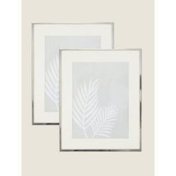 Silver-Tone Slim Photo Frame 8x6 Inch - Set of 2