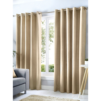 Fusion Cannes Natural Eyelet Curtains