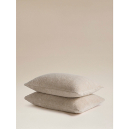 Natural Plain Teddy Pillowcase Pair