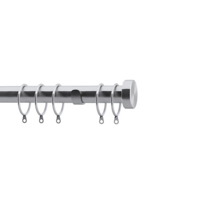 Speedy Satin Silver Stud 28mm Pole Set