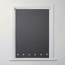 A-International Charcoal Square Eyelet Roller Blind