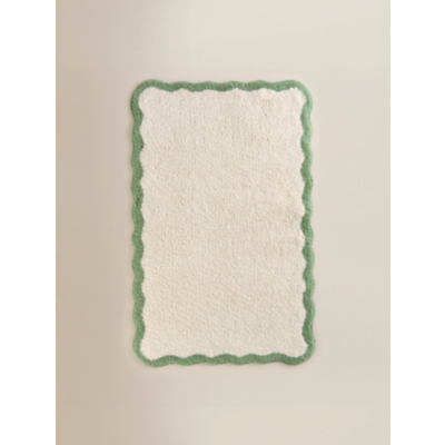 Scallop Edge Bath Mat - Green
