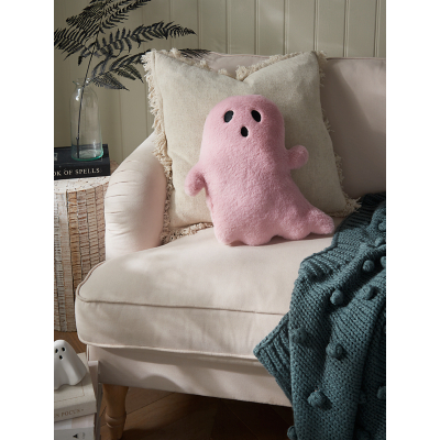Stacey Solomon Pink Ghost Shaped Cushion by George at ASDA