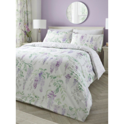 D&D Wisteria Floral Lilac Duvet Cover Set