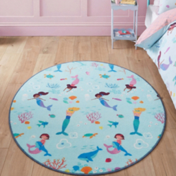 Catherine Lansfield Kids Rug Mermaid 133x133cm