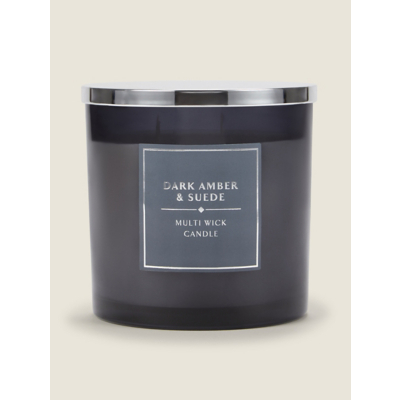 Dark Amber & Suede Extra Large Multiwick Candle