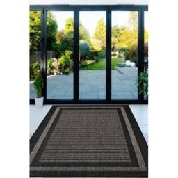 maker Black Gel Backed Border Rug
