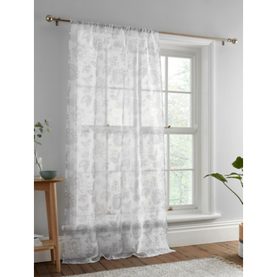 Dreams & Drapes Curtains Marinelli Slot Top Voile Panel in Grey