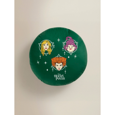 Disney Hocus Pocus Green Halloween Circular Cushion
