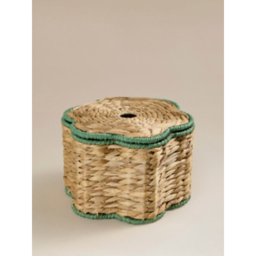 Natural Flower-Shape Woven Rattan Storage Box
