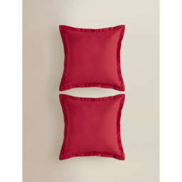 Red Solid Dye Cushion 45cm x 45cm - Set of 2