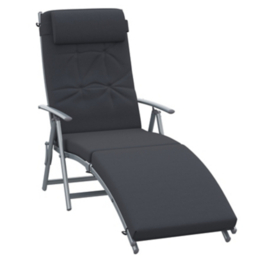 Outsunny Adjustable Folding Sun Lounger