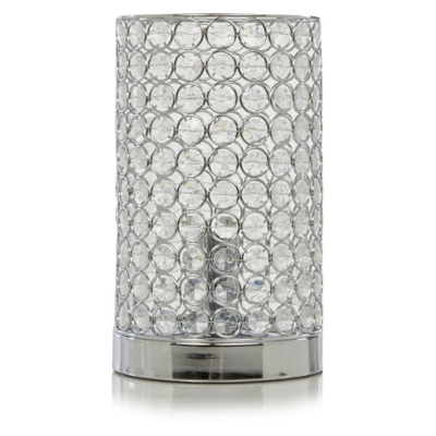 Acrylic Crystal Beaded Cylinder Lamp