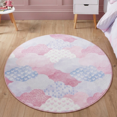 Catherine Lansfield Kids Rug Soft As A Cloud 133x133cm