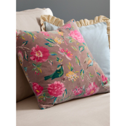 Wylder Mink Aviary 100% Cotton Velvet Cushion