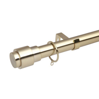 A-International Gold-Tone Extendable Curtain Pole With Eyelet Stop Finial