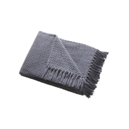 Drift Charcoal Hayden Basketweave Throw - 200cm x 200cm