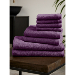 Catherine Lansfield Plum Quick Dry Towel Bale - Set of 8