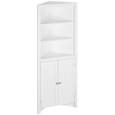 Kleankin Double Door Bathroom Corner Cabinet