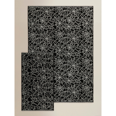 Black & White Halloween Spiders Web Cotton Towel Range