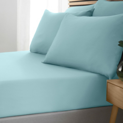Catherine Lansfield Duck Egg So Soft Non-Iron Fitted Sheet