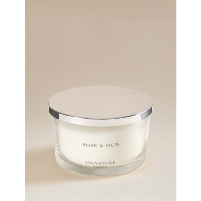 Signature Scents Rose & Oud Triplewick Candle
