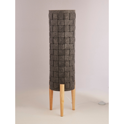 Grey Felt Floor Lamp