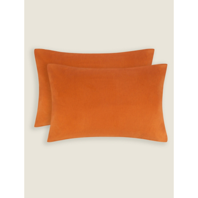 Brushed Cotton Plain Pillowcase Pair