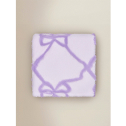 Lilac Bows 3D Textured Fleece Blanket - 120cm x 150cm