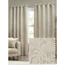 Wylder Nature Natural Bali Botanical Jacquard Eyelet Curtains