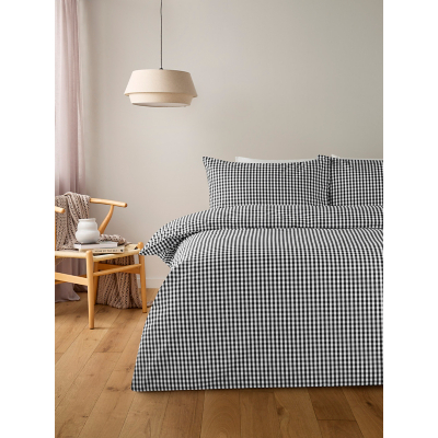 Gingham Piped Edge Duvet Set