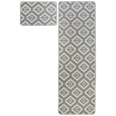 Relay Geometric Runner & Mat Pack Grey