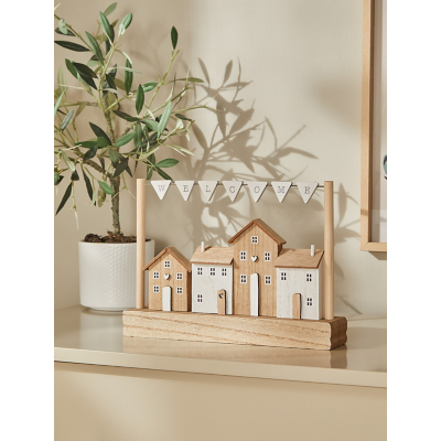 White Welcome Houses Sign